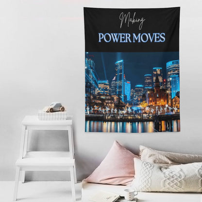 MAKING POWER MOVES Wall Art with Vertical Tapestry