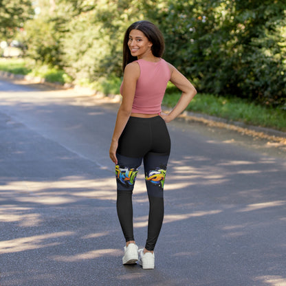 COLORFUL GRAFFITI Women's SPANDEX Leggings-*XS-2XL