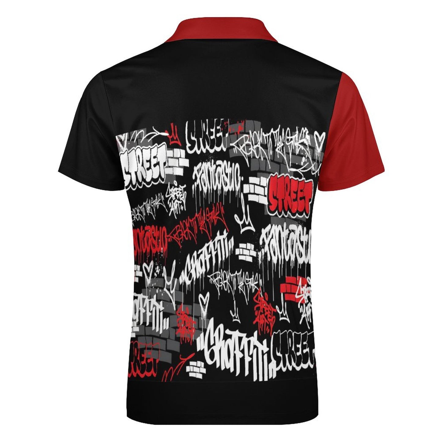 Men's Short Sleeve POLO Shirt with Zipper B470 (All-Over Printing)