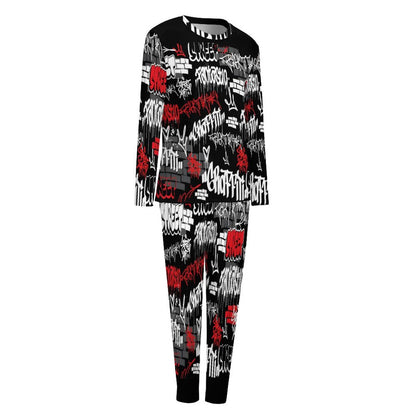 B/R/W GRAFFITI Women's 2-Piece Pj Set