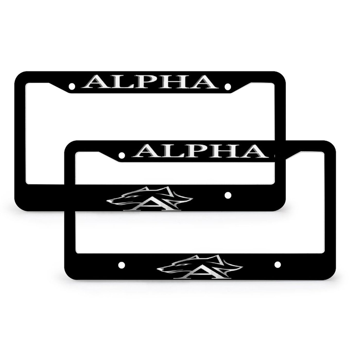 License Plate Frames with 4 Round Holes (1 Pair)