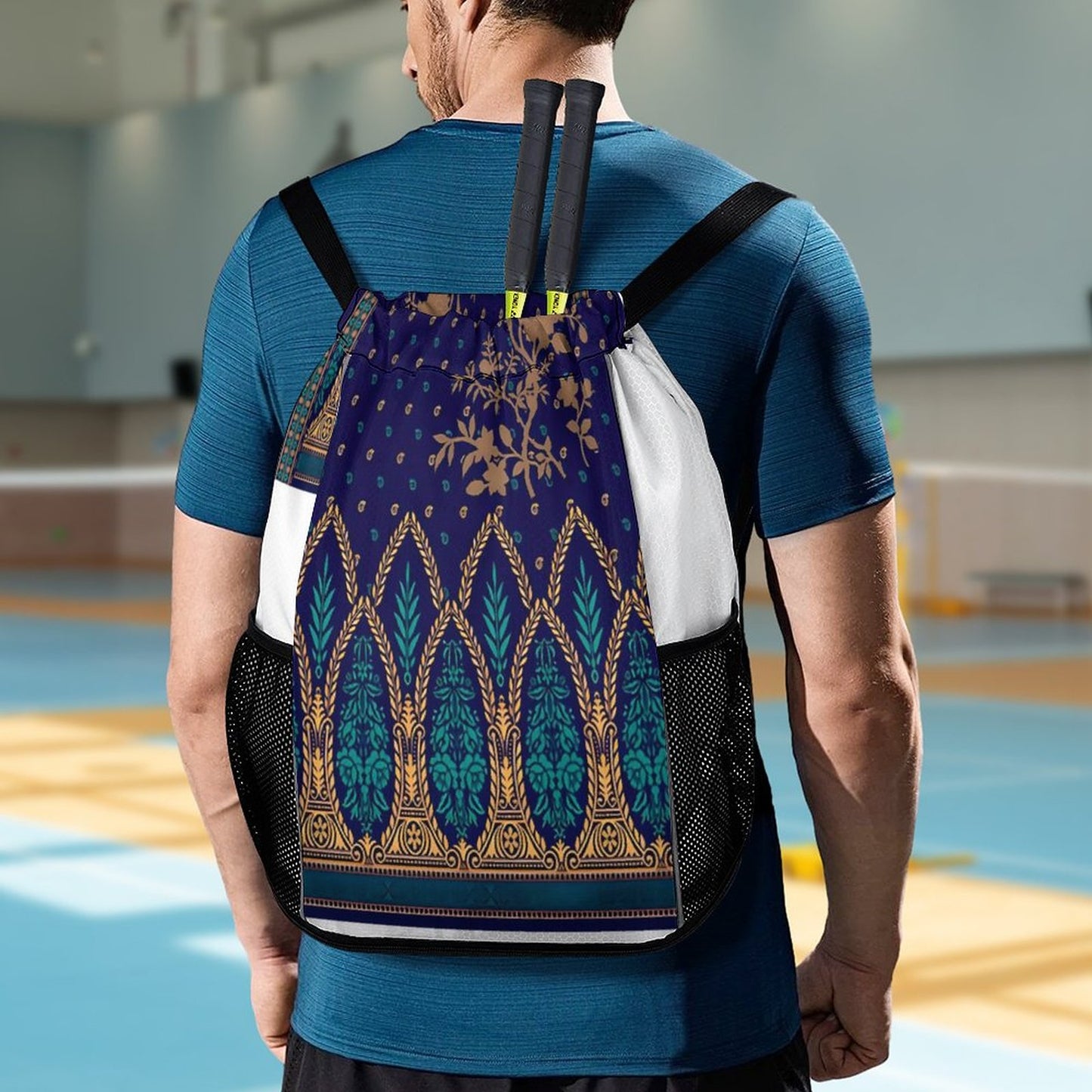Waffle Cloth Sprots Drawstring Bag (Multi-Sites)