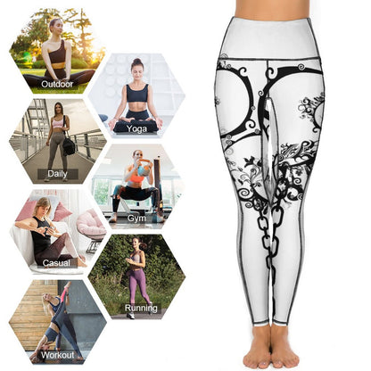 Custom Printed Yoga Pants with 2 Pockets CE003 (All-Over Printing)