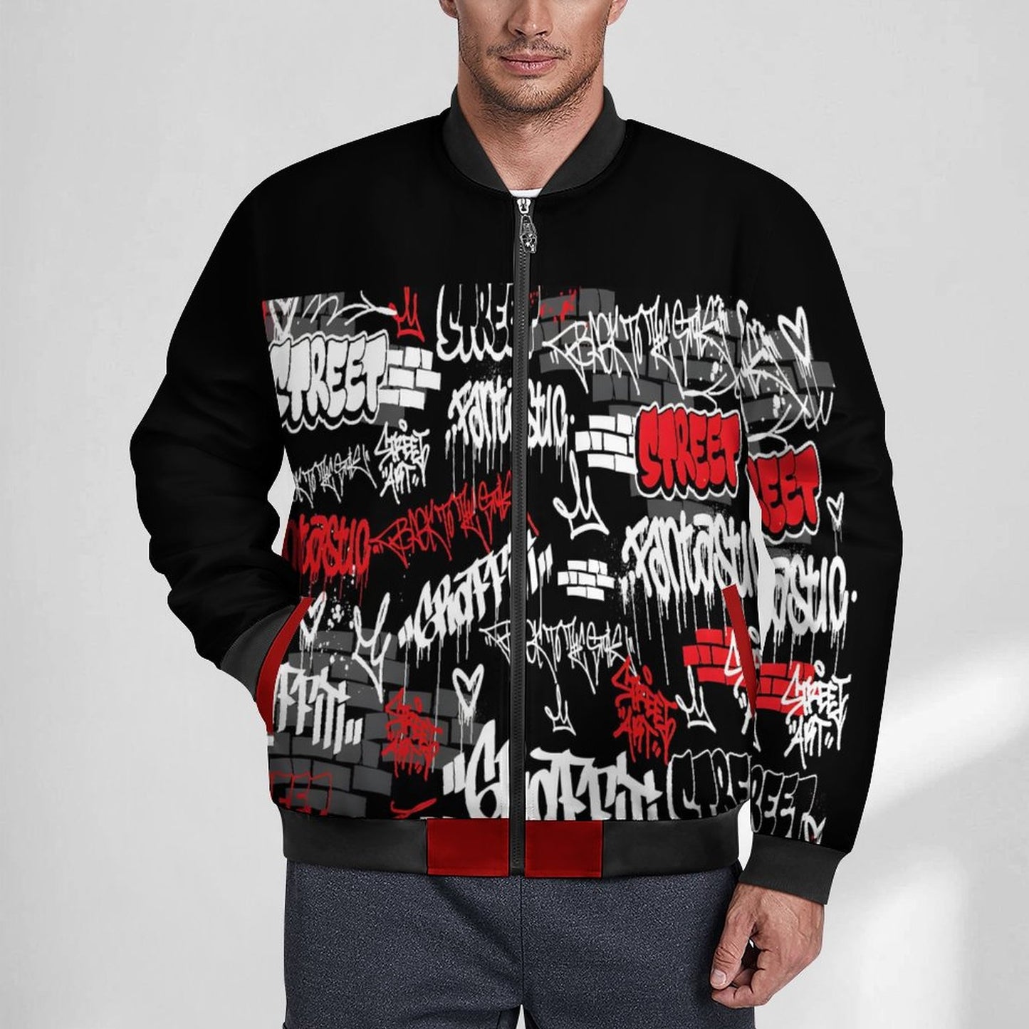 180gsm Zipper Bomber Jacket BMJ (All-Over Printing)