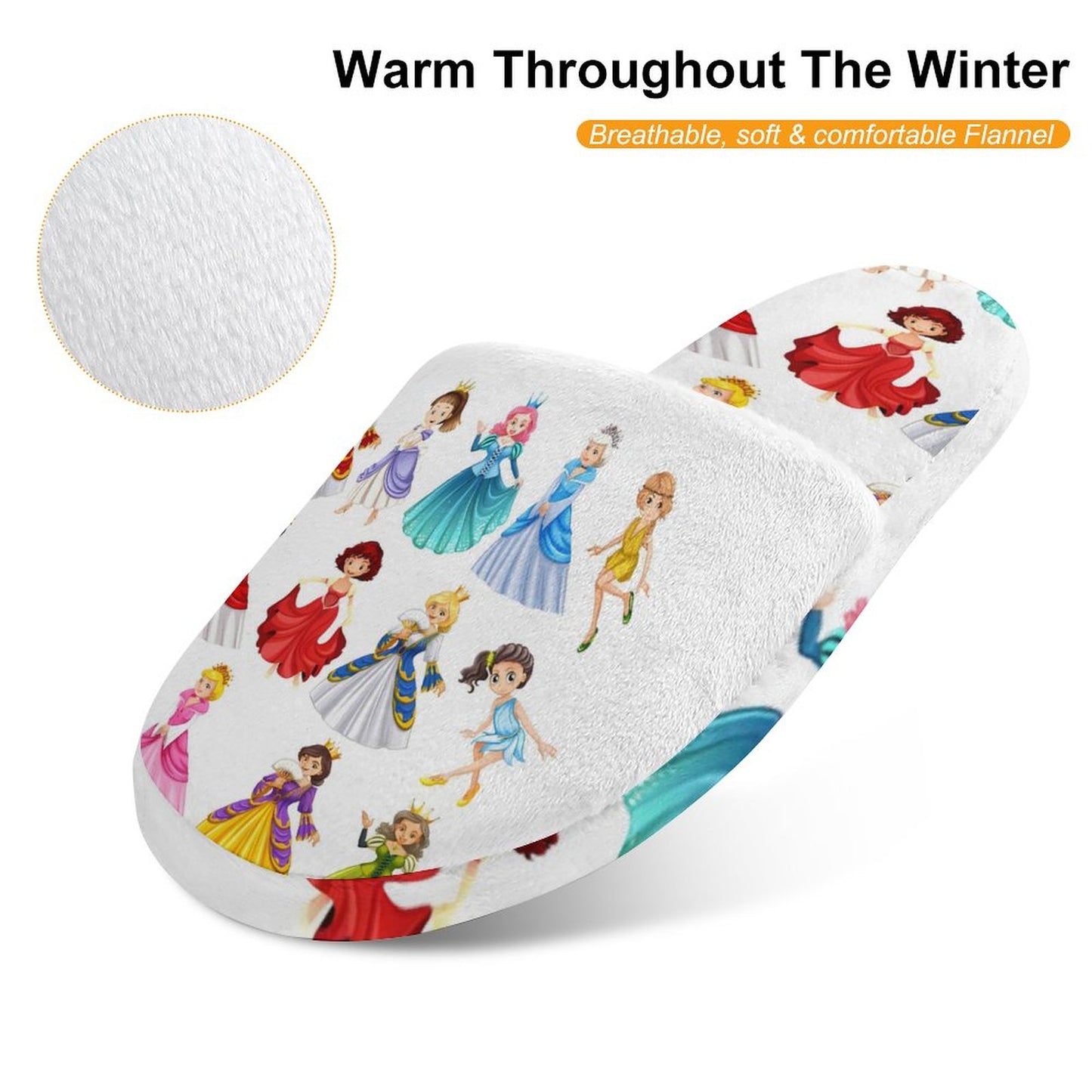 Flannel Children's Cotton Slippers (All-Over Printing)