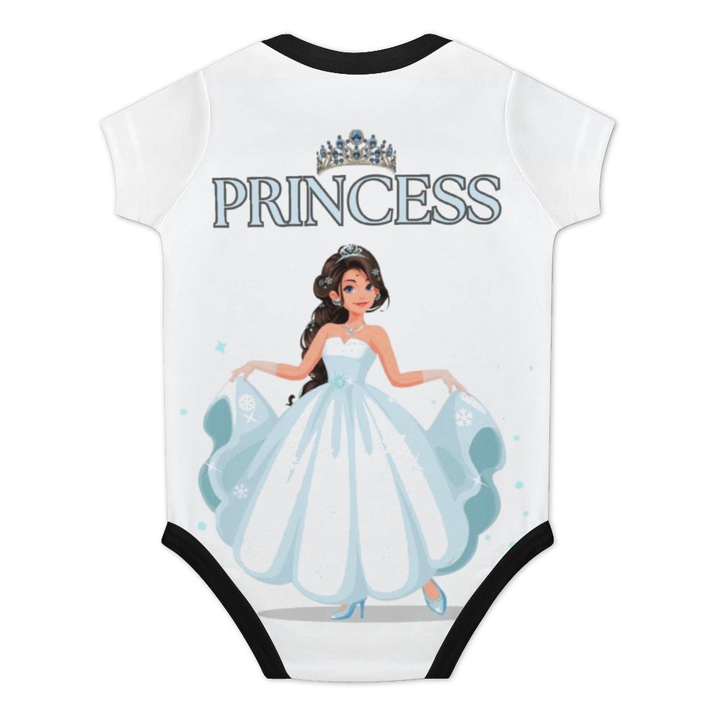 220gsm Faux Cotton Short Sleeve Baby Romper 349P (All-over Printing)
