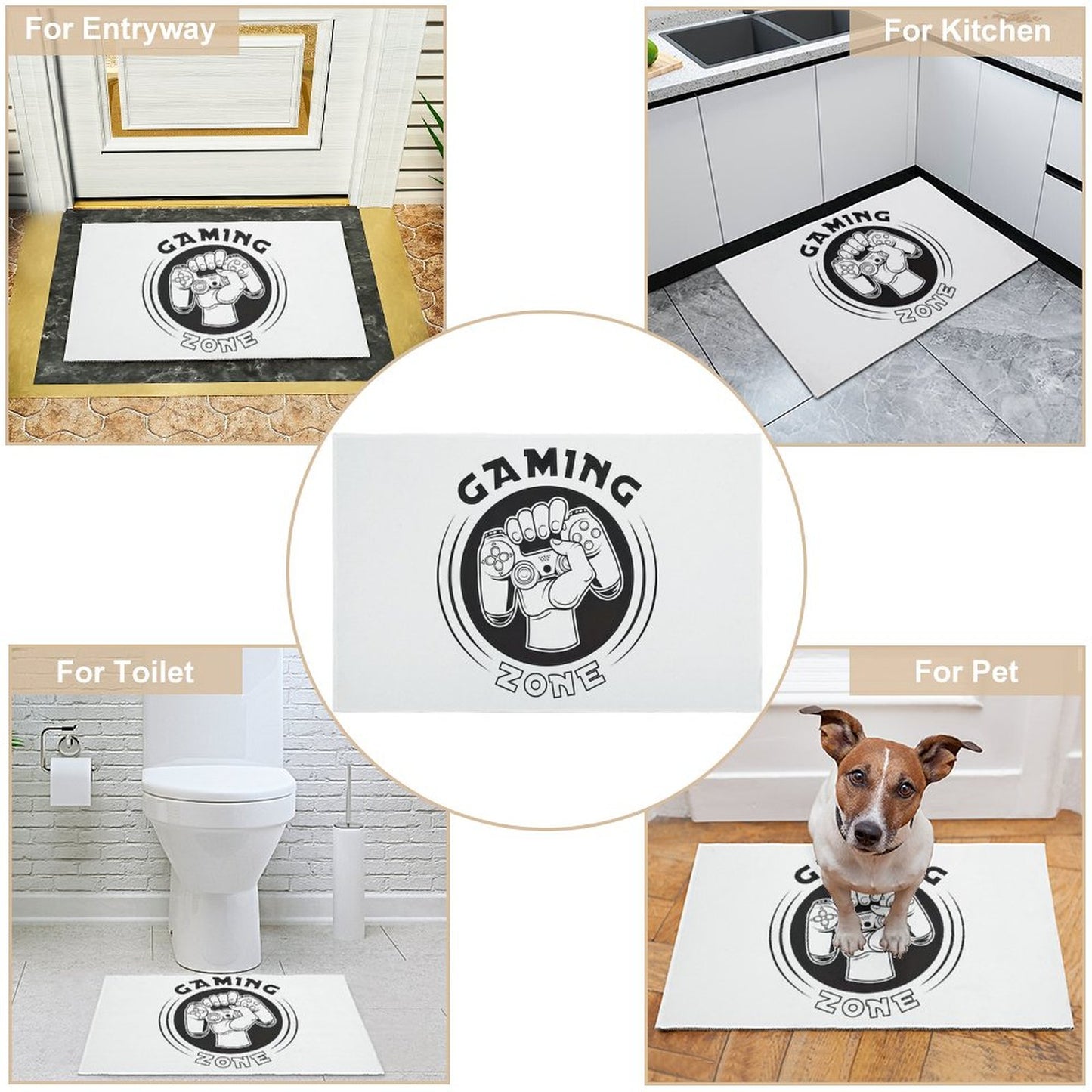 Crystal Velvet Bedroom Floor Mat