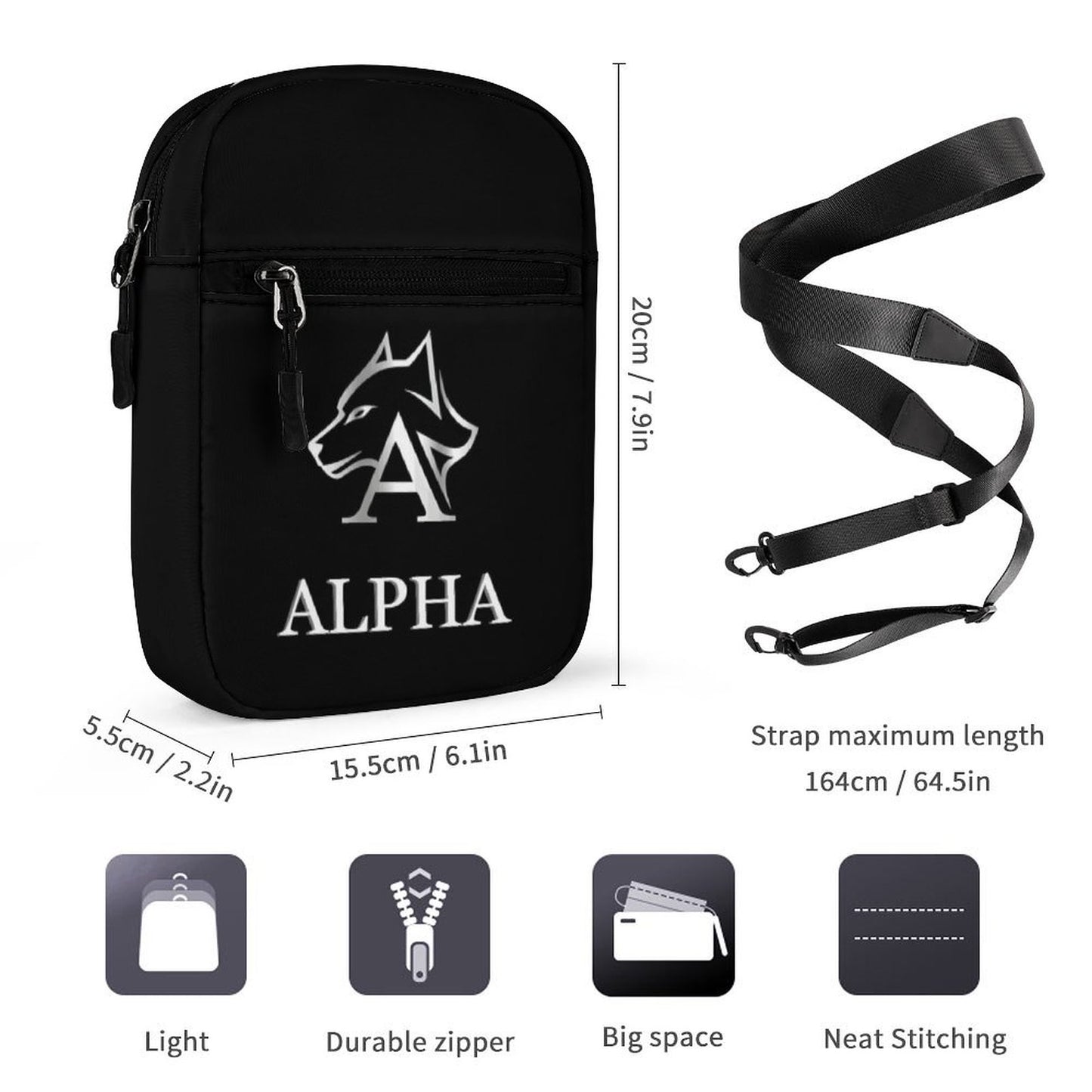 Small Messenger Bag Q026 (All-Over Printing)