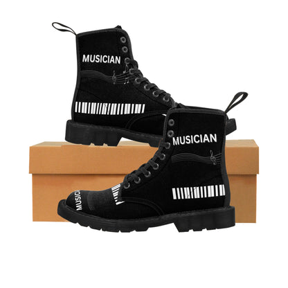 MUSICIAN'S PIANO Women's Canvas Boots