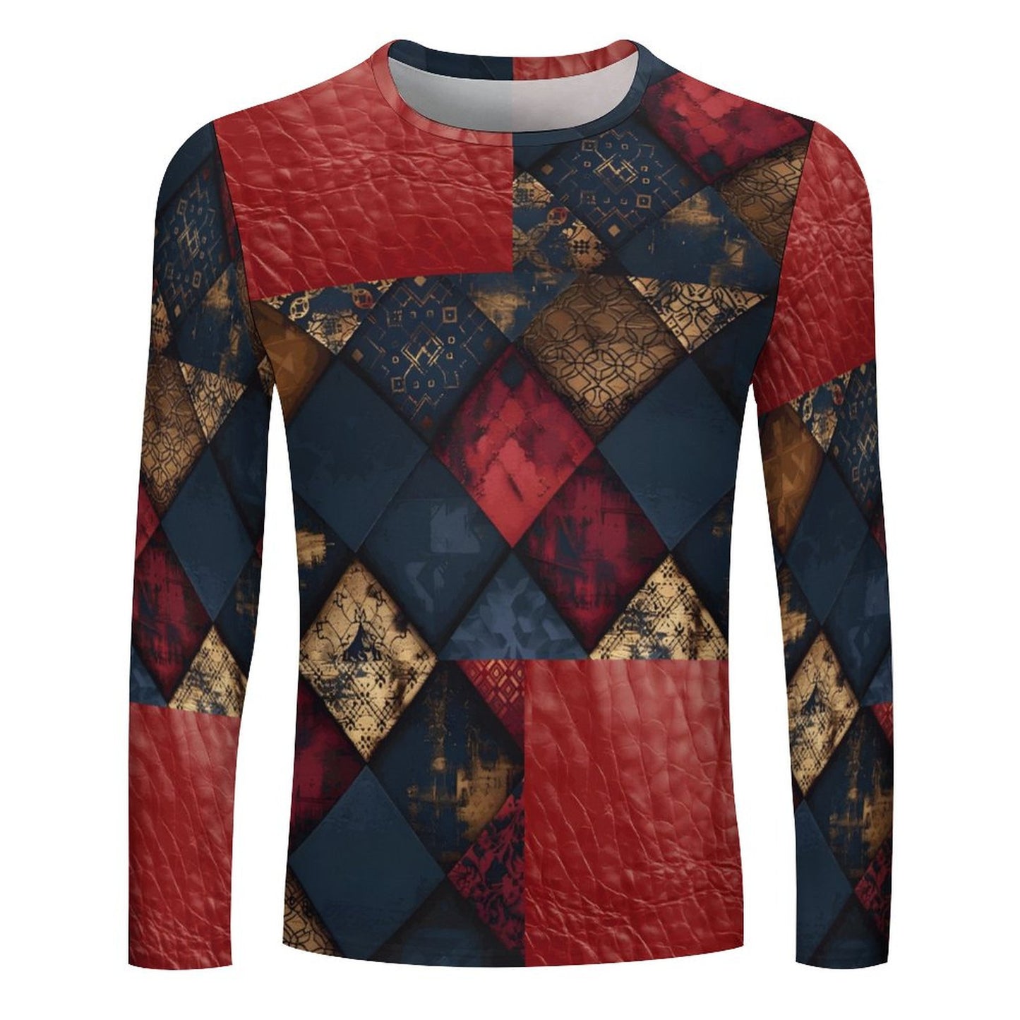 TRIANGLES & LEATHER Lightweight Long Sleeve Shirt-SMALL-5XL