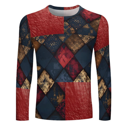 TRIANGLES & LEATHER Lightweight Long Sleeve Shirt-SMALL-5XL