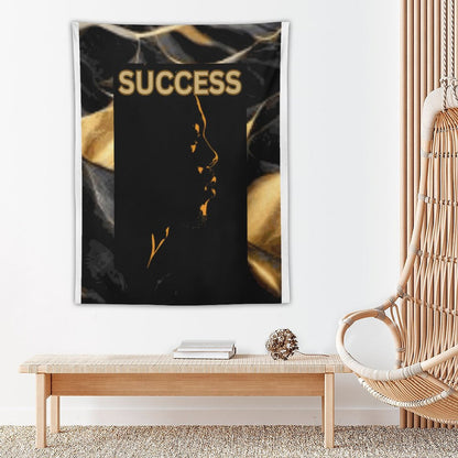 Wall Art with Vertical Tapestry