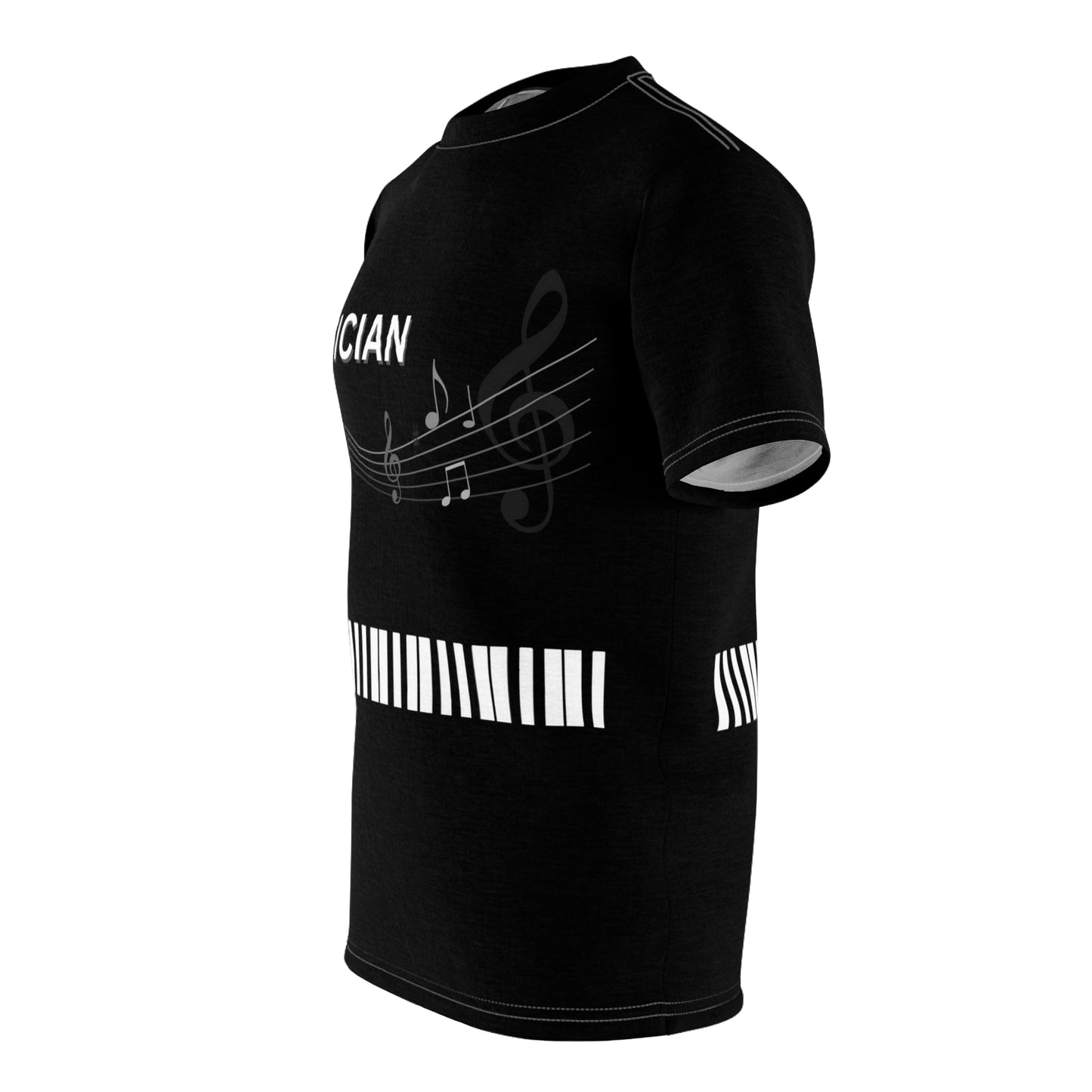 MUSICIAN'S PIANO Unisex Black Tee