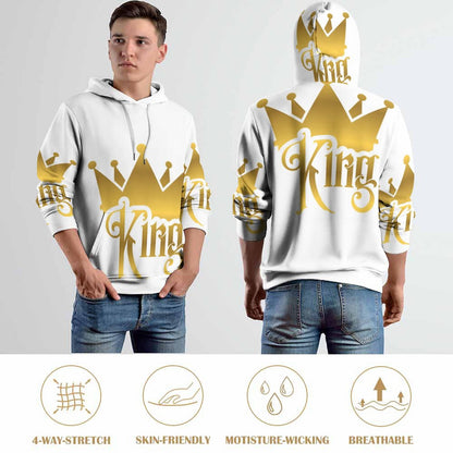 230gsm Men's Personalized Hoodie with Double-layer Cap (All-Over Printing)