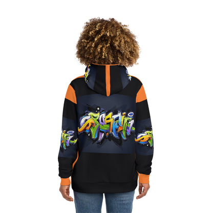 COLORFUL GRAFFITI UNISEX black/orange Fashion Hoodie