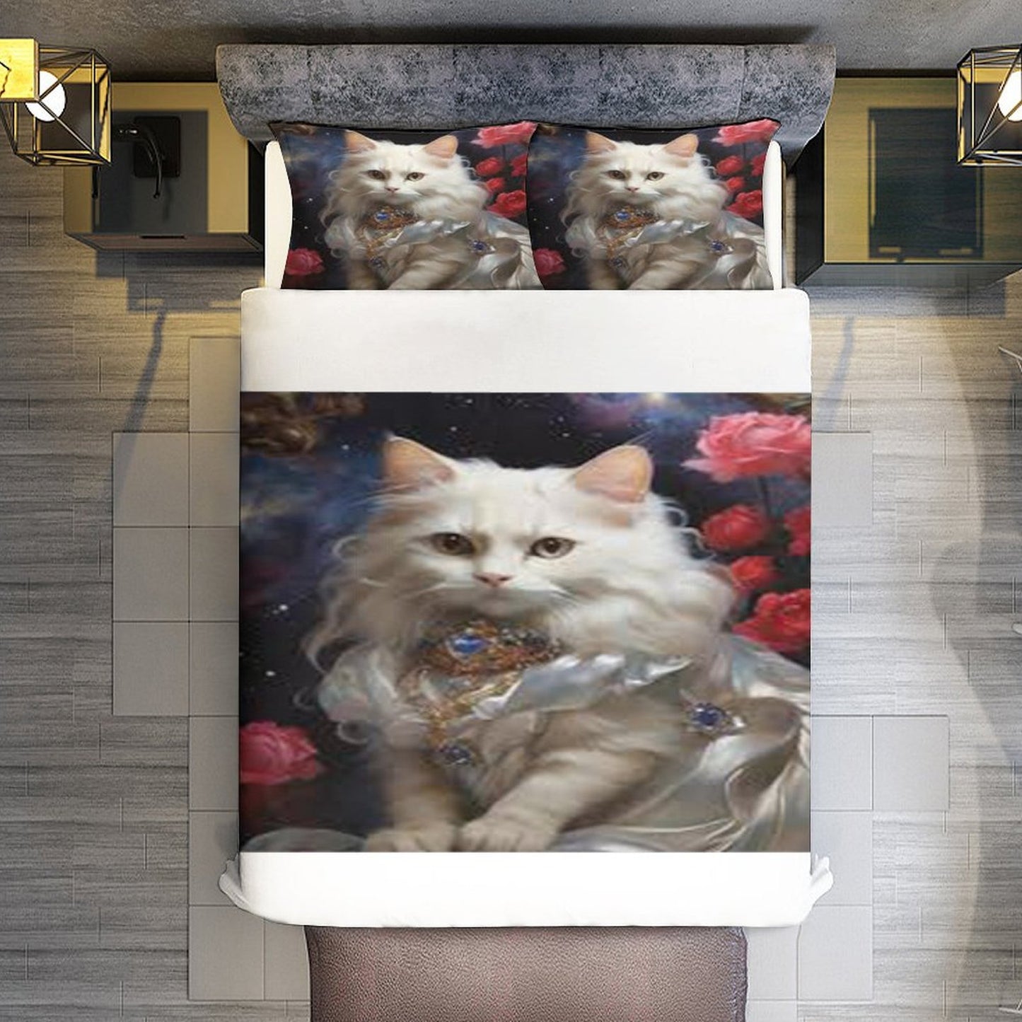 3-Piece Bedding Set-102"x90"/ 259x229cm (Dual-sided Printing)
