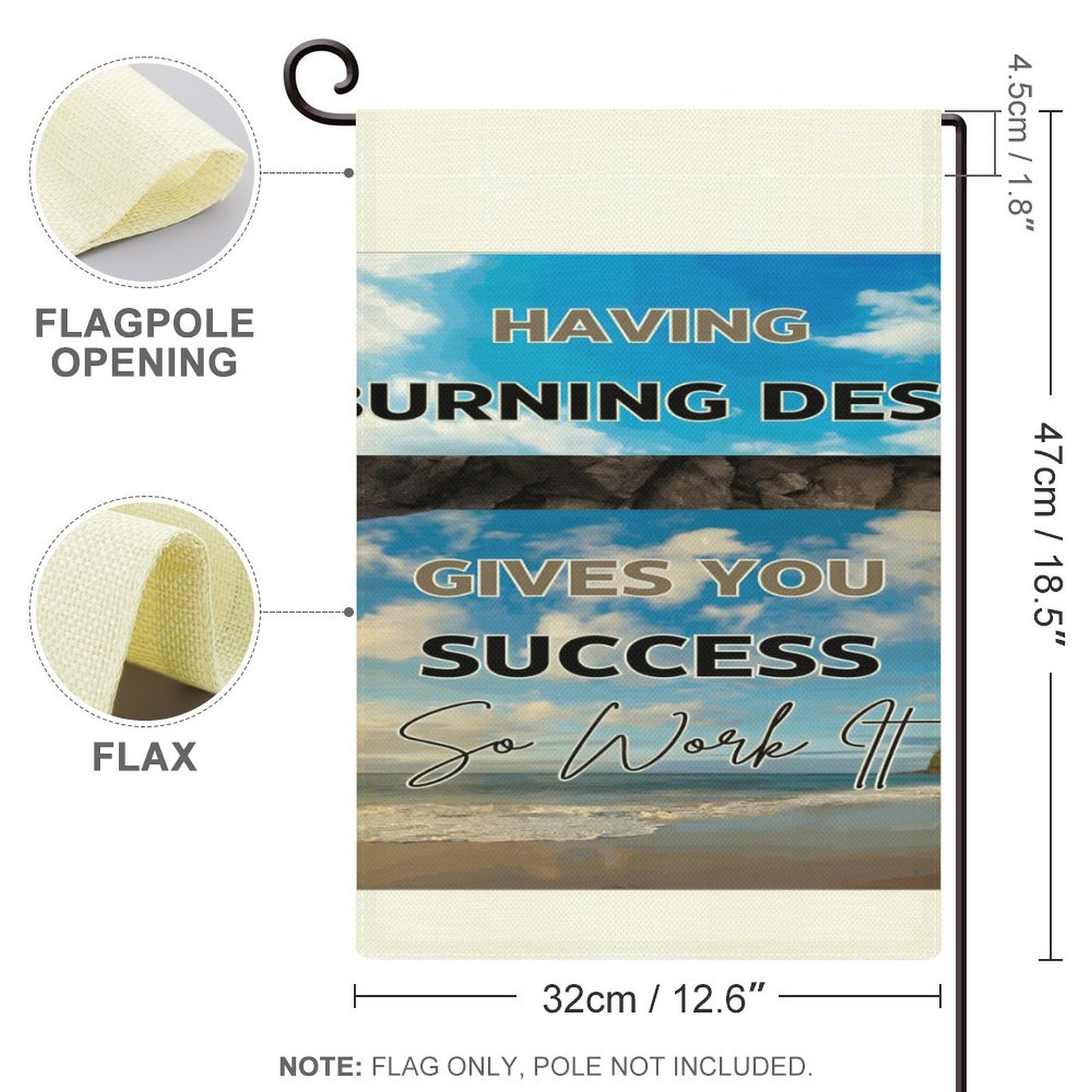 Personalized Flax Garden Flag (Identical Dual-sided Printing)
