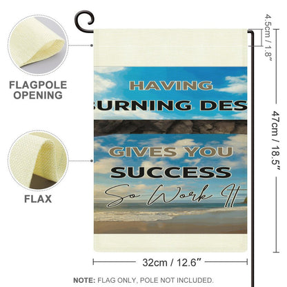 Personalized Flax Garden Flag (Identical Dual-sided Printing)