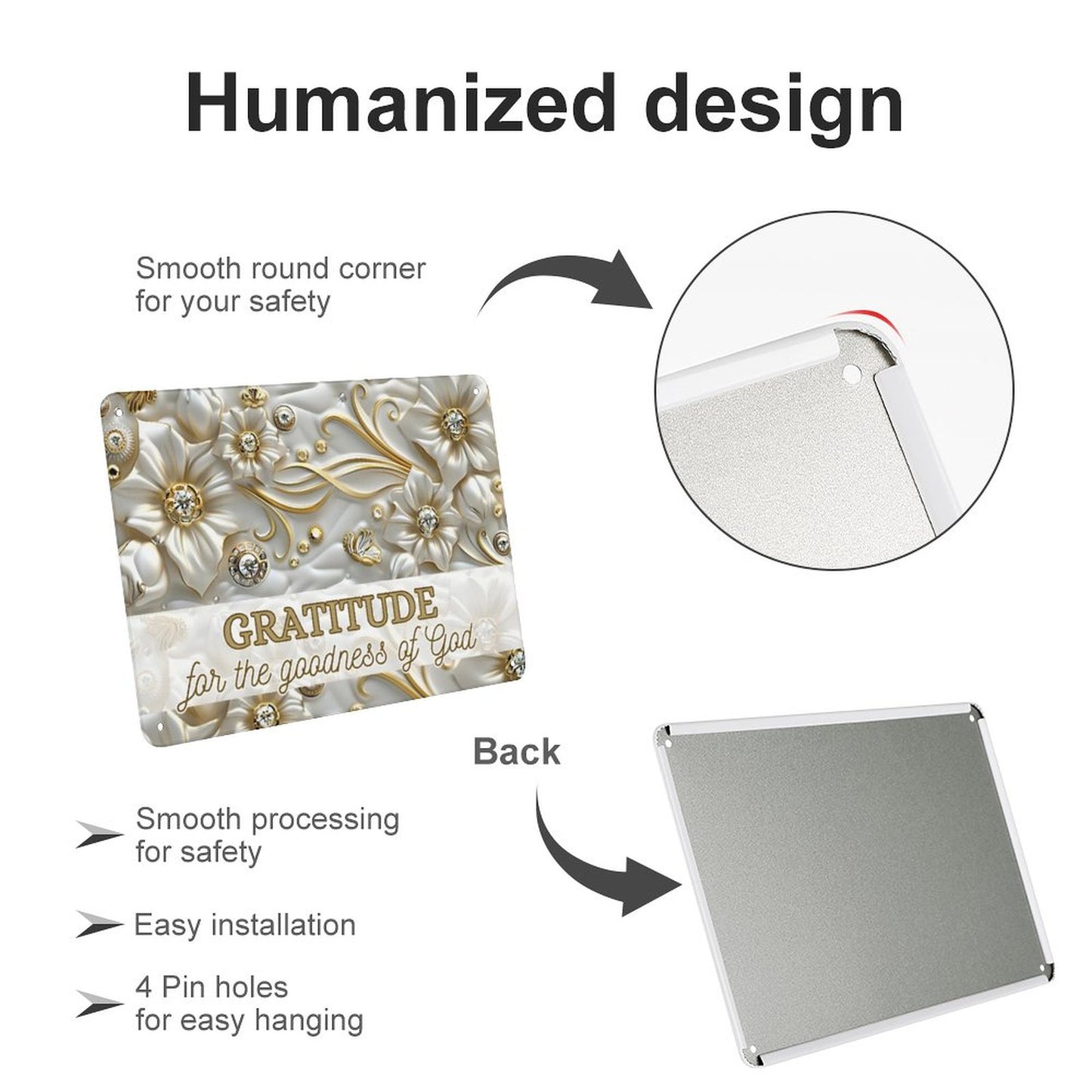 Horizontal Personalized Metal Wall Art Tin Sign-5.5"x7.9"/14x20cm