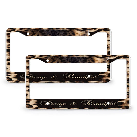 License Plate Frames with 4 Round Holes (1 Pair)