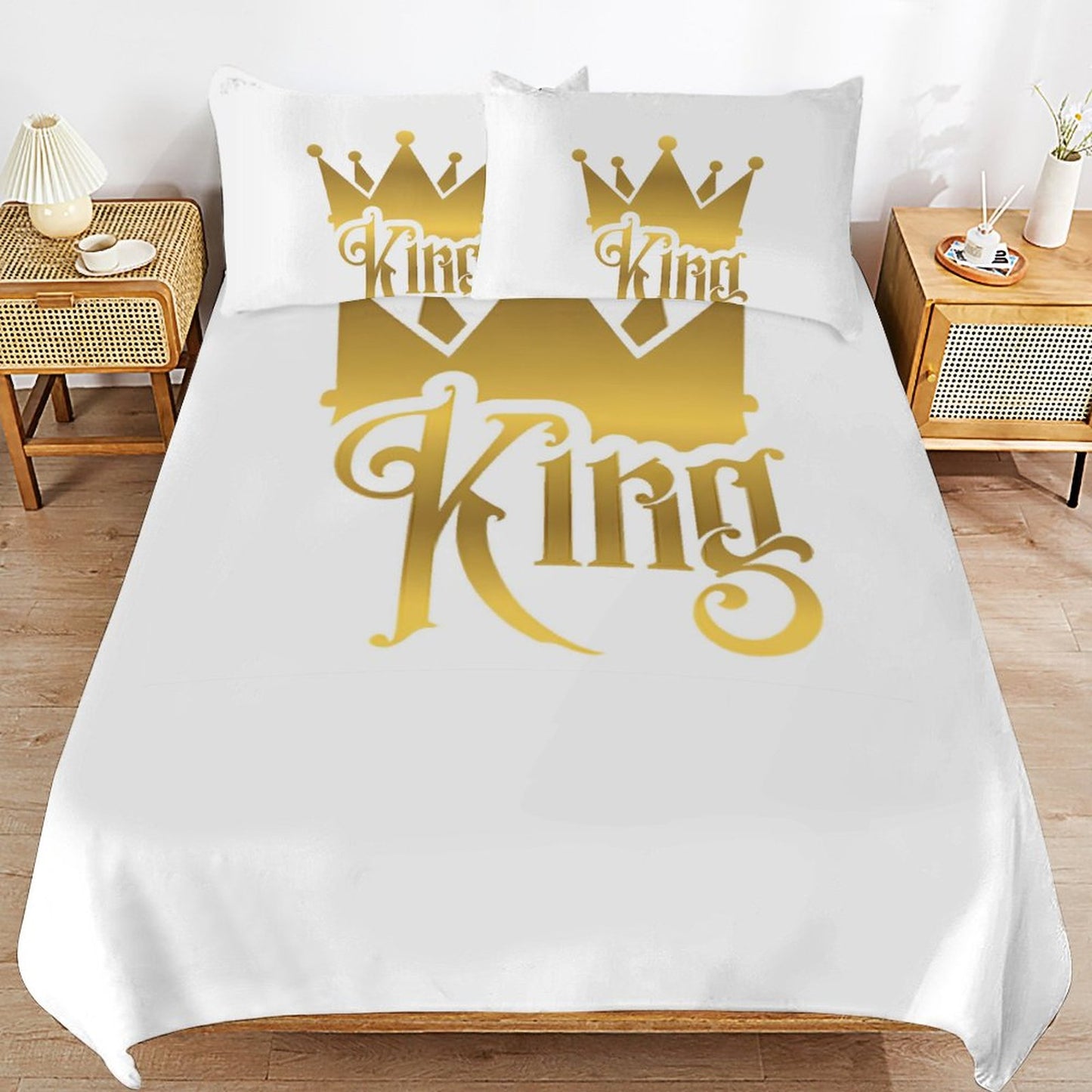 3-Piece Bedding Set-102"x90"/ 259x229cm (Dual-sided Printing)
