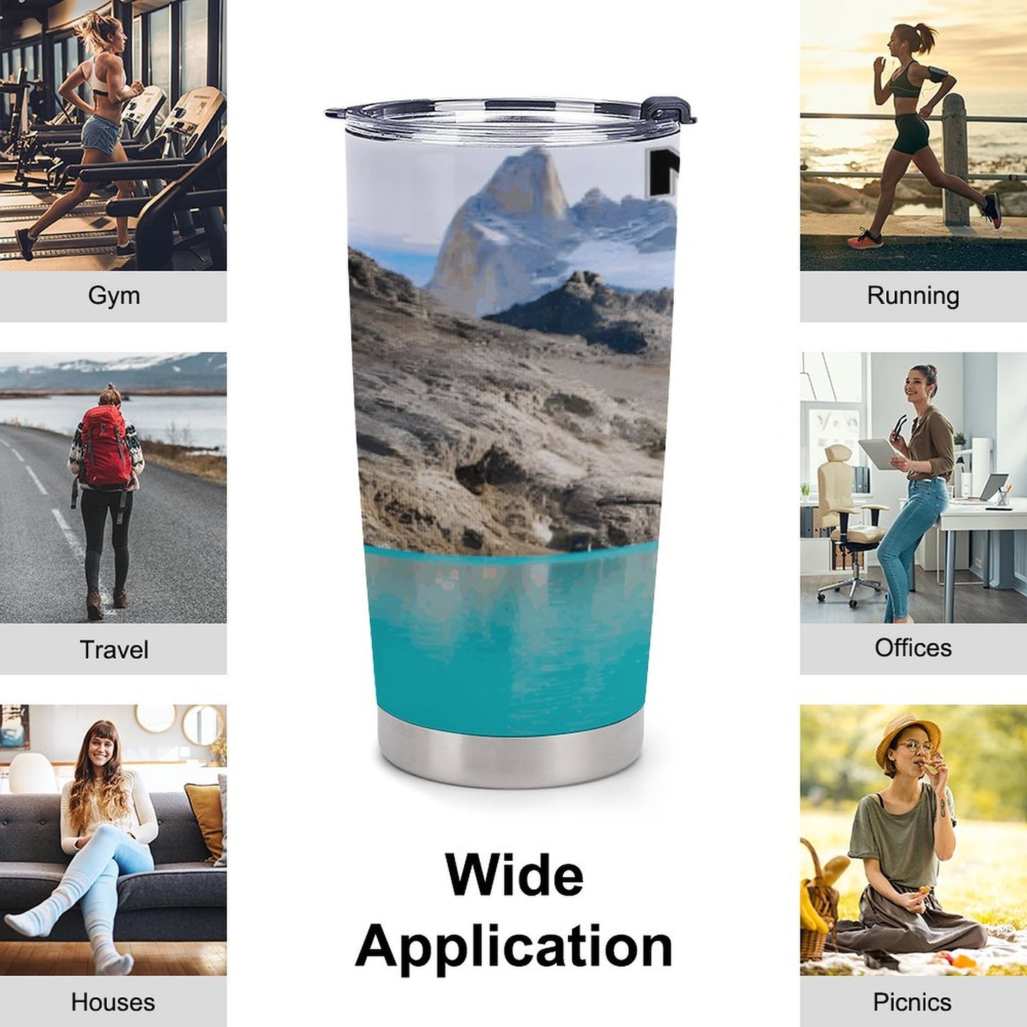 Car Travel Coffee Mug with Lid (All-Over Printing)