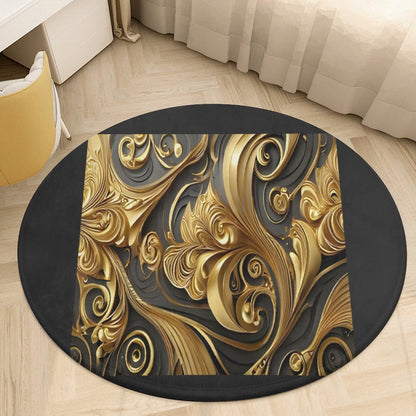 Round Coral Velvet Warm Floor Mat