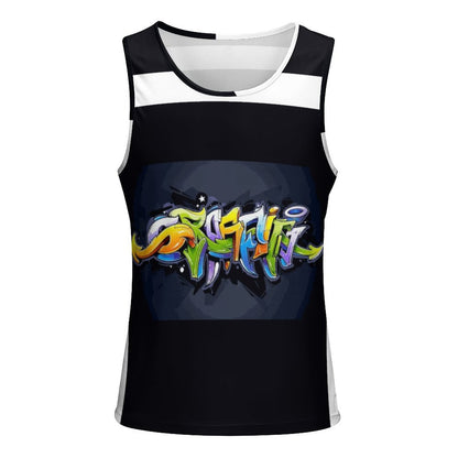 COLORFUL GRAFFITI Men's Tank Top-SMALL-5XL