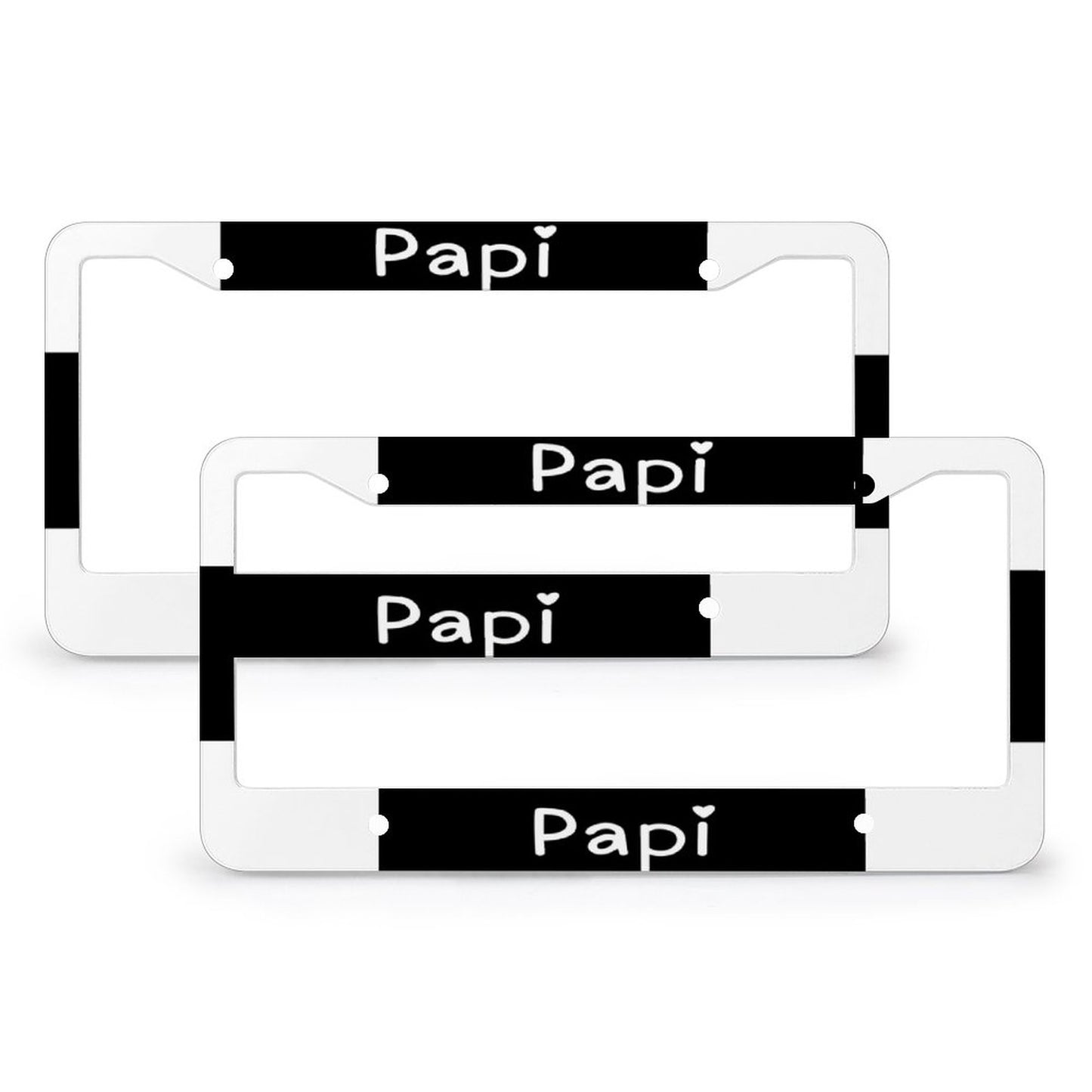 License Plate Frames with 4 Round Holes (1 Pair)-PAPI