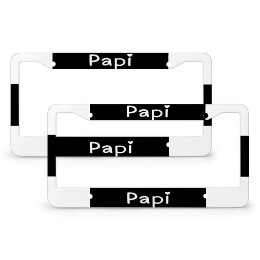 License Plate Frames with 4 Round Holes (1 Pair)-PAPI