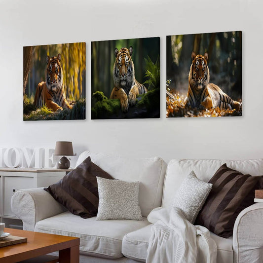 Vertical Multicolor Framed Wall Art-4:5 Aspect Ratio-LION EDITION