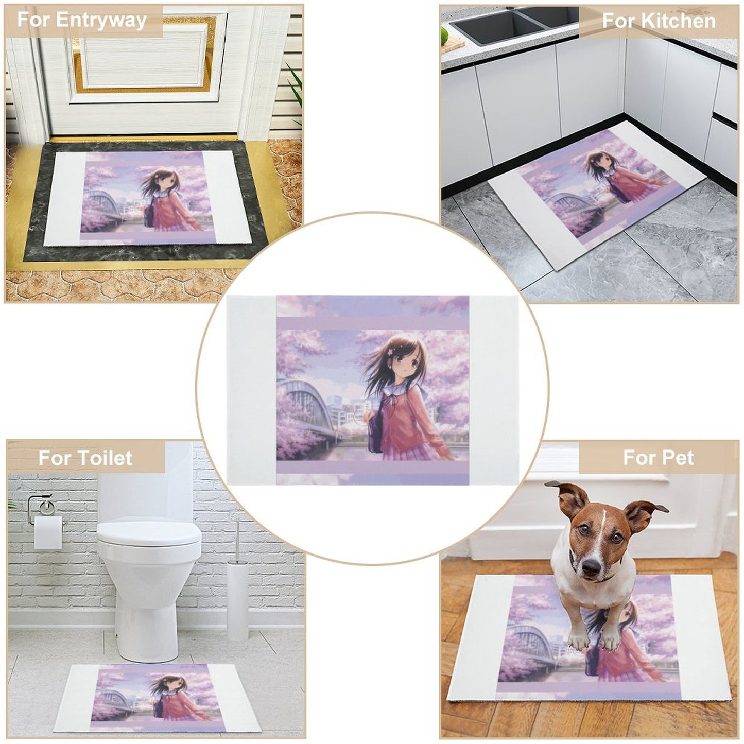 Crystal Velvet Bedroom Floor Mat