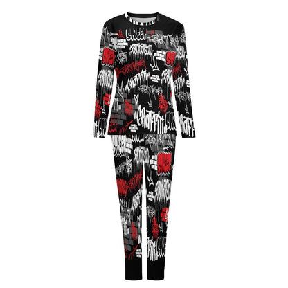 B/R/W GRAFFITI Women's 2-Piece Pj Set