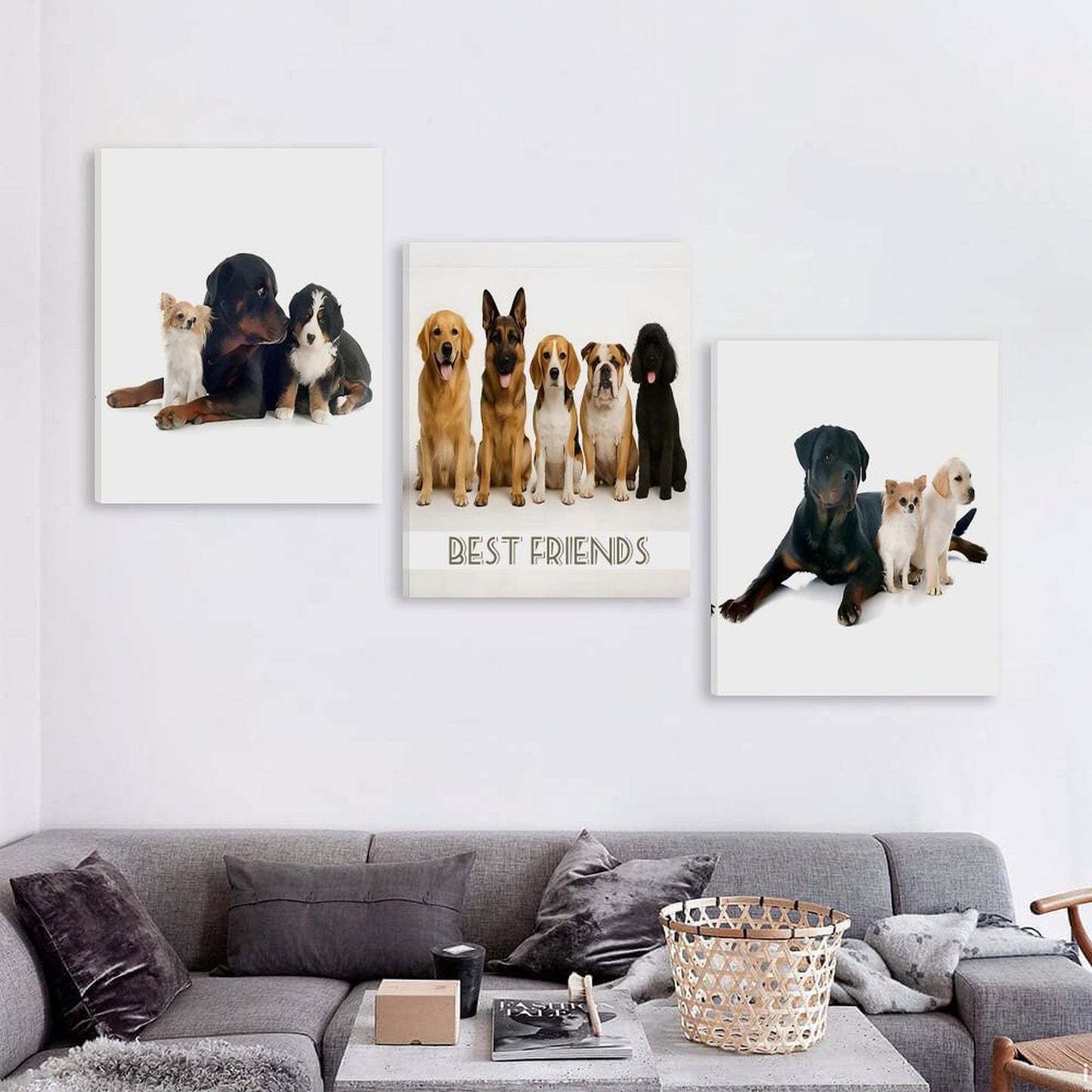 Vertical Multicolor Framed Wall Art-4:5 Aspect Ratio-BEST FRIENDS