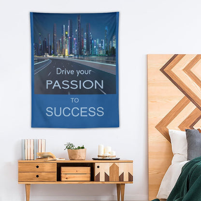 Wall Art with Vertical Tapestry