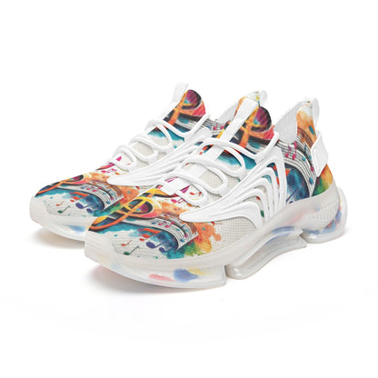 MUSIC GRAFFITI Unisex Low Top Mesh Sneakers