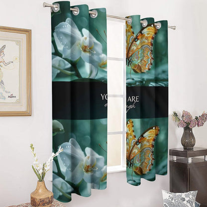 Grommet Curtain-52"x72"/ 132x183cm-YOU ARE ENOUGH