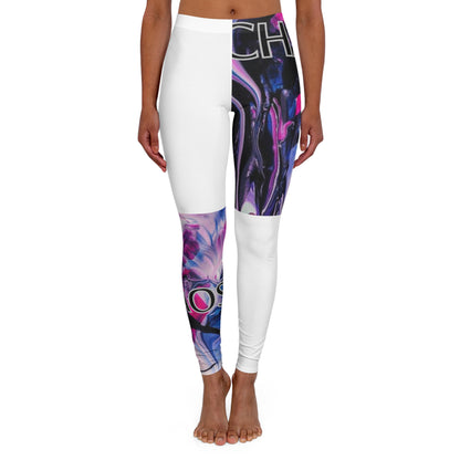 CHAOS SQUARES Women's Casual Spandex Leggings (white)-*XS-2XL