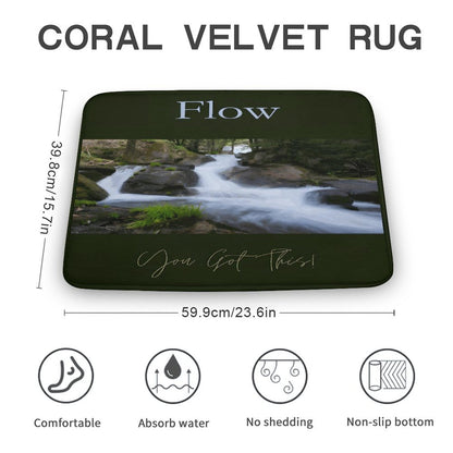 Coral Velvet Rug-15.7"x23.6"/ 40x60cm
