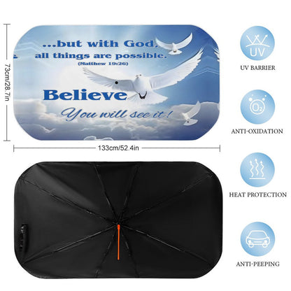 Car Sunshade Umbrella-BELIEVE