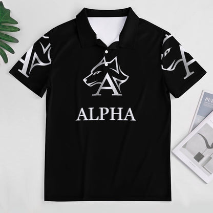 Custom Polo Shirts with All-Over printing Design Straight B612