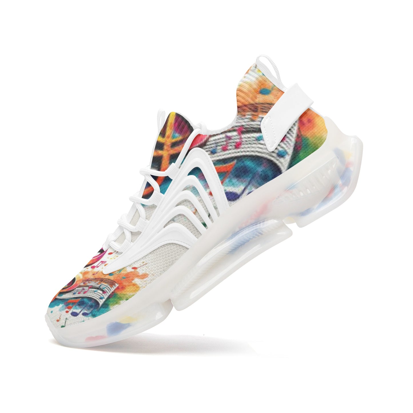 MUSIC GRAFFITI Unisex Low Top Mesh Sneakers