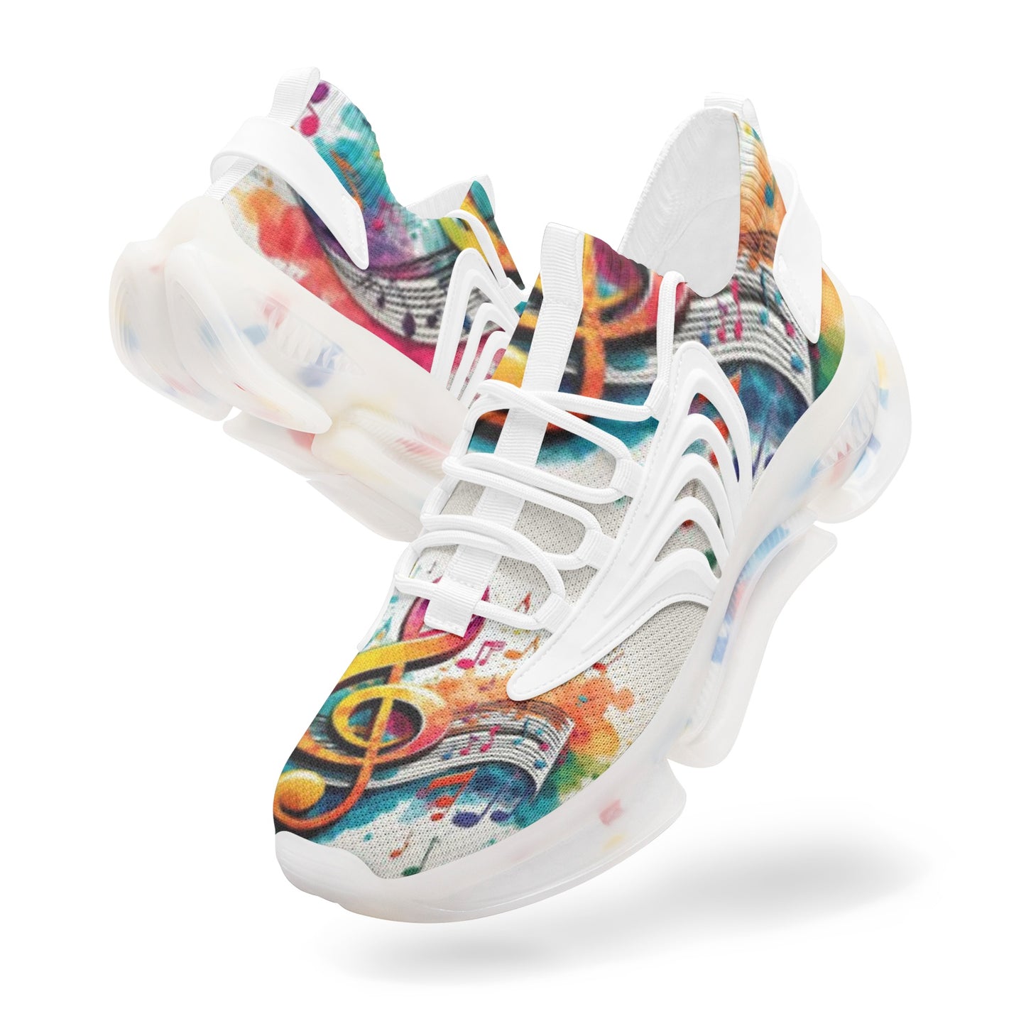 MUSIC GRAFFITI Unisex Low Top Mesh Sneakers