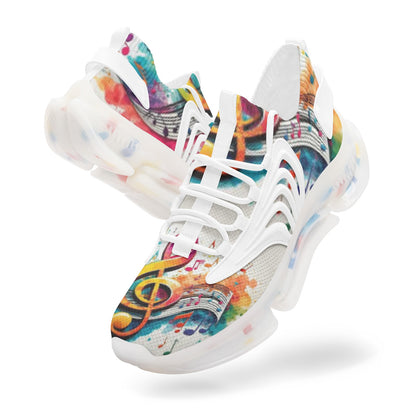 MUSIC GRAFFITI Unisex Low Top Mesh Sneakers