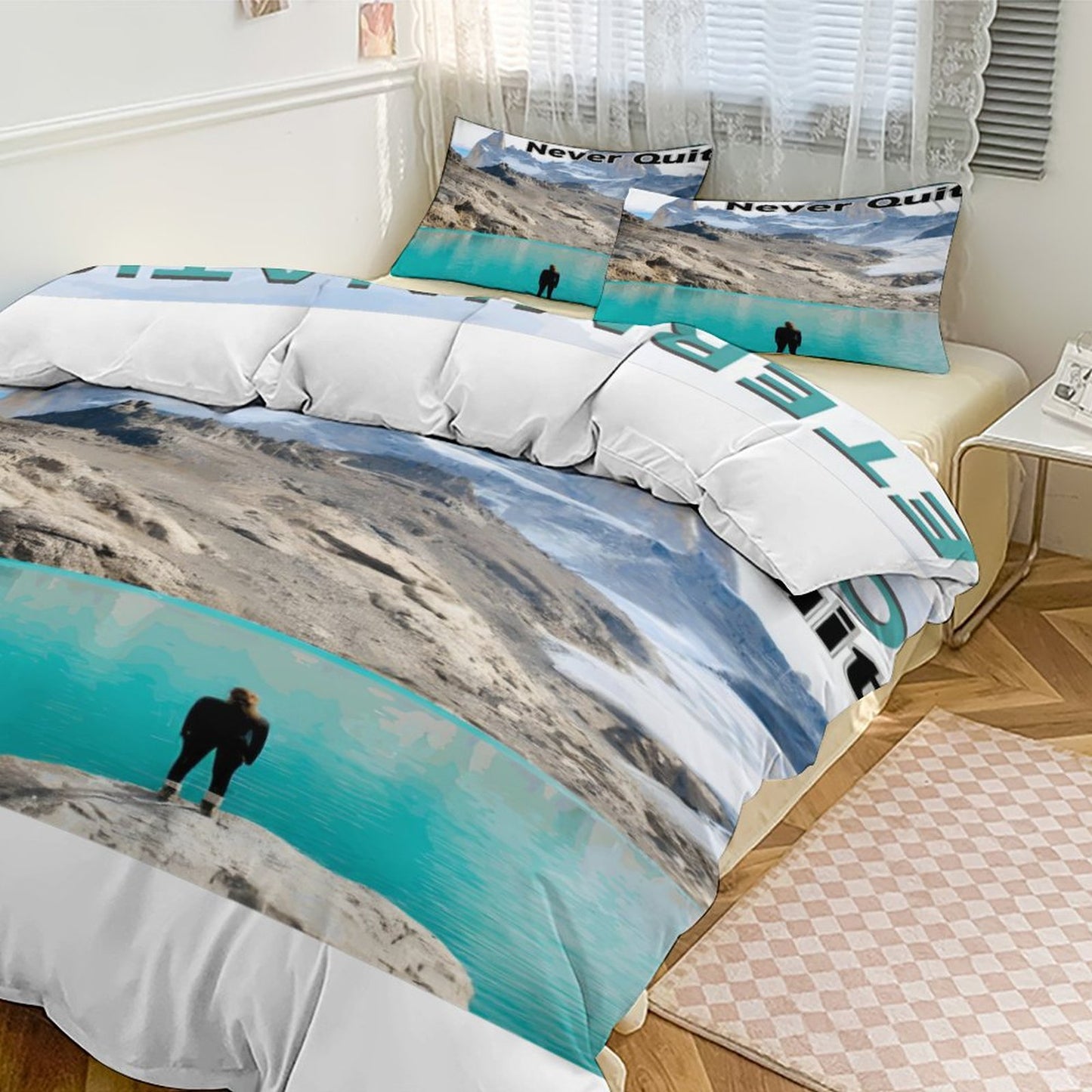 3-Piece Bedding Set-86"×70"/ 218×177cm (Dual-sidede Printing)
