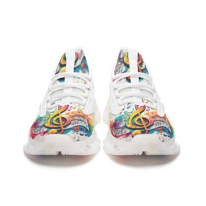 MUSIC GRAFFITI Unisex Low Top Mesh Sneakers