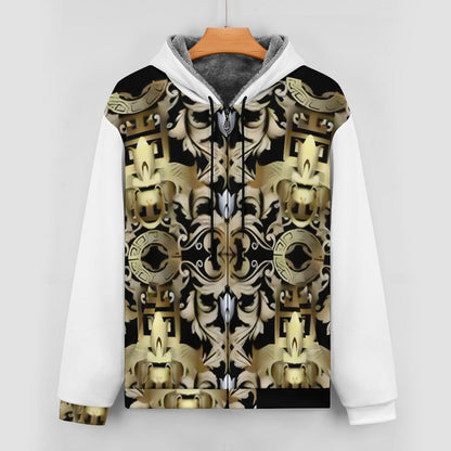 230gsm Full Zip up Hoodie with Plush Lining WZIP (All-Over Printing)