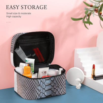 Make-up bag with Lychee pattern PU material