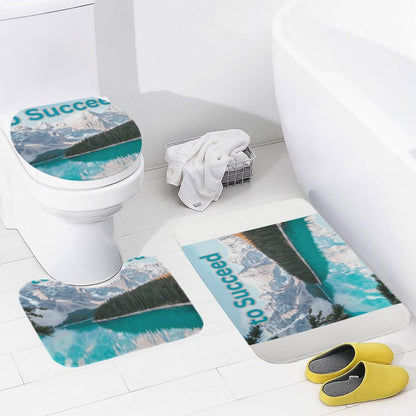 Coral Velvet Restroom Rug Set of 3-19.7"x31.5"/50x80cm