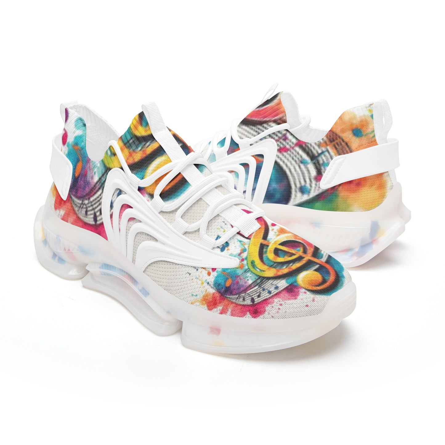 MUSIC GRAFFITI Unisex Low Top Mesh Sneakers
